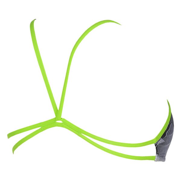 Black Green Arena Bandeau Bikini Top
