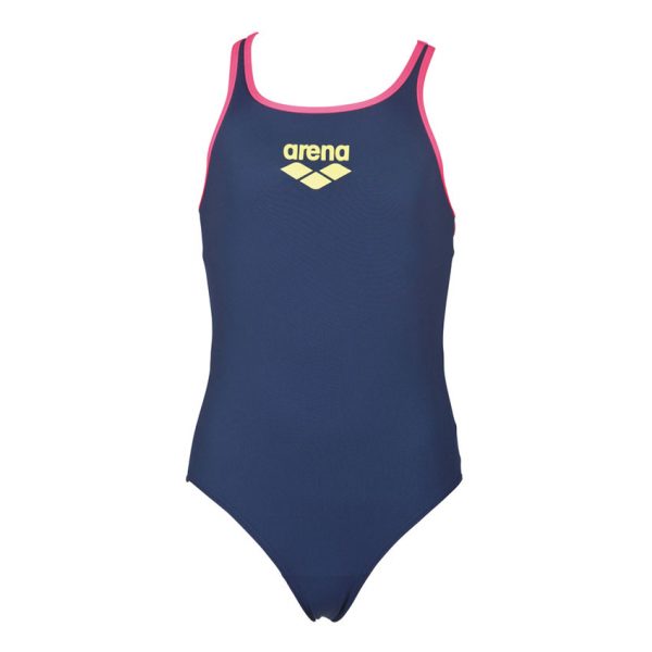 Arena BigLogo Girls Navy Blue Swimsuit
