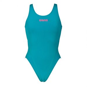 Arena 'Solid Tech' High Leg Green Swimsuit