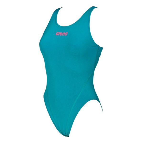 Arena 'Solid Tech' High Leg Green Swimsuit