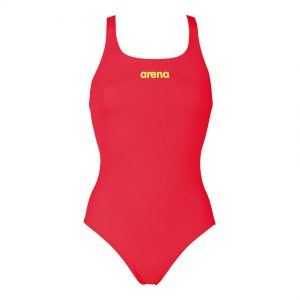Arena 'Solid Pro' Medium Leg Fluo Red Swimsuit