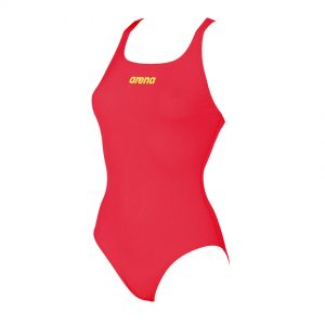 Arena 'Solid Pro' Medium Leg Fluo Red Swimsuit