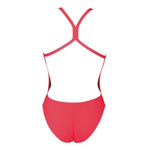 Arena 'Solid Light Tech' Fluo Red High Leg Swimsuit