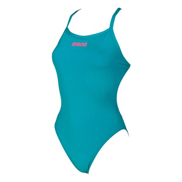 Arena 'Solid Light Tech' High Leg Green Swimsuit