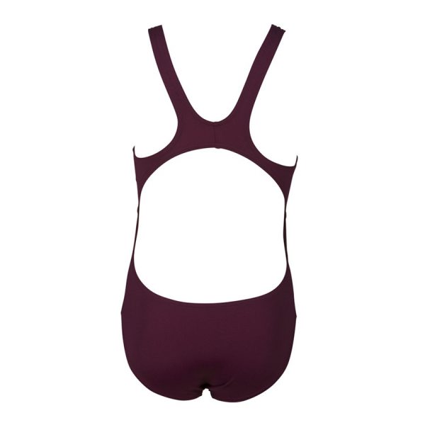 Arena Solid Swim Tech Girls Red Wine Swimsuit