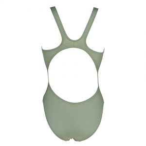 Arena 'Solid Tech' High Leg Green Swimsuit