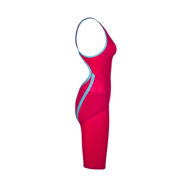 Red Turquoise Arena Carbon Flex VX Open Back Suit