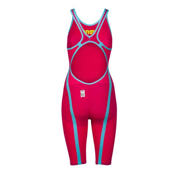 Red Turquoise Arena Carbon Flex VX Open Back Suit