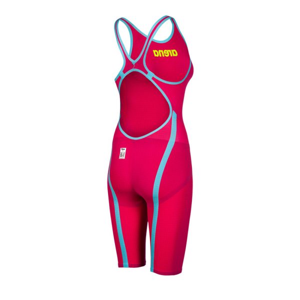 Red Turquoise Arena Carbon Flex VX Open Back Suit
