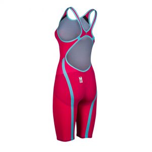 Red Turquoise Arena Carbon Flex VX Open Back Suit