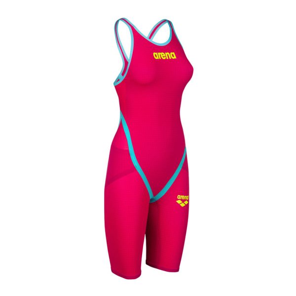 Red Turquoise Arena Carbon Flex VX Open Back Suit
