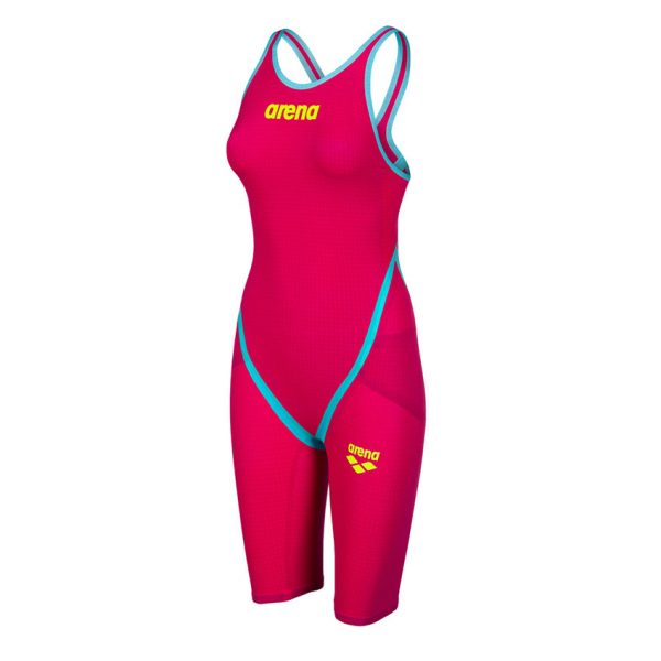 Red Turquoise Arena Carbon Flex VX Open Back Suit