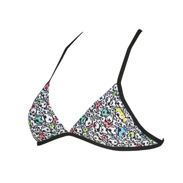 Patterned Arena Triangle Feel bikini top, perfect for training.