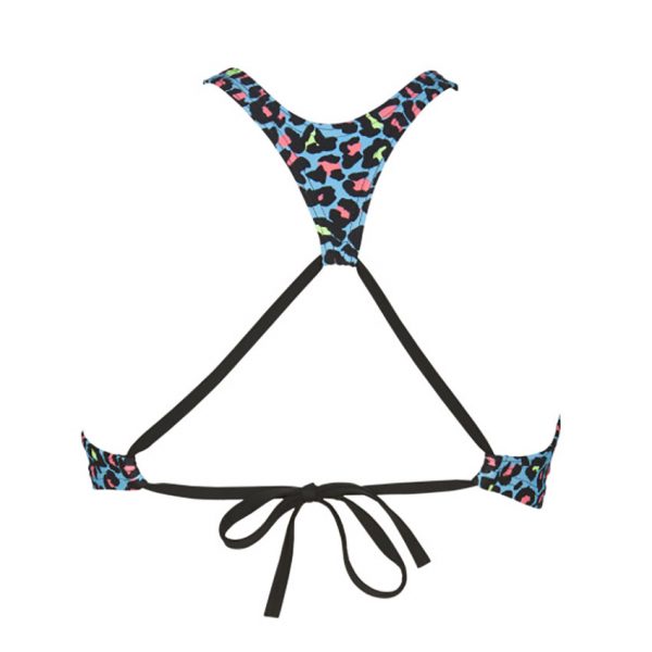 Turquoise Multi Arena Crop Bikini Top
