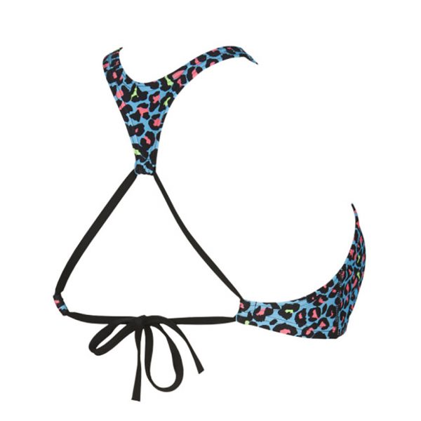 Turquoise Multi Arena Crop Bikini Top