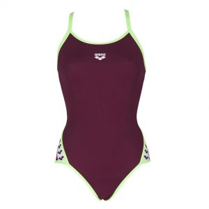 Red Wine Arena Team Stripe Swimsuit