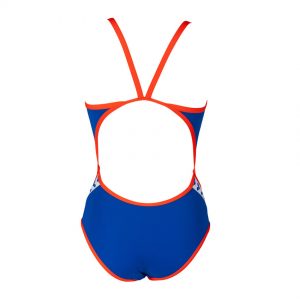 Neon Blue Arena Team Stripe Swimsuit