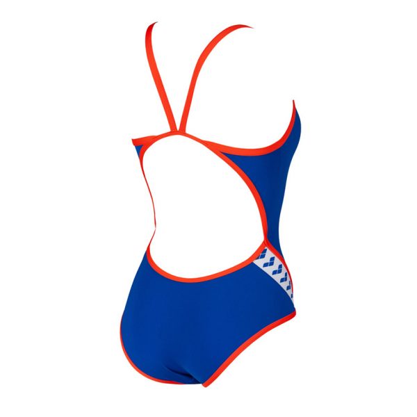 Neon Blue Arena Team Stripe Swimsuit