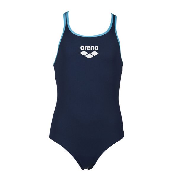 Arena BigLogo Girls Navy Blue Swimsuit