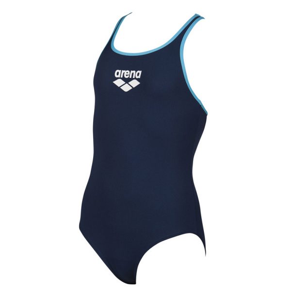 Arena BigLogo Girls Navy Blue Swimsuit