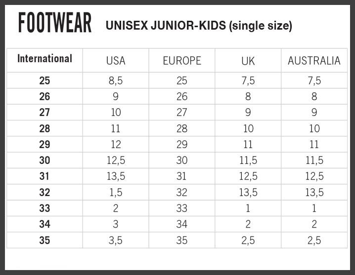 Arena Size Charts, here you will find all the sizing charts for Arena