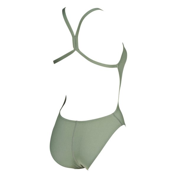 Arena Solid Light Tech Army Green High Leg Swimsuit
