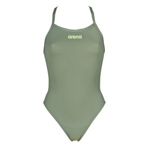 Arena Solid Light Tech Army Green High Leg Swimsuit