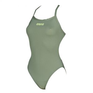 Arena Solid Light Tech Army Green High Leg Swimsuit