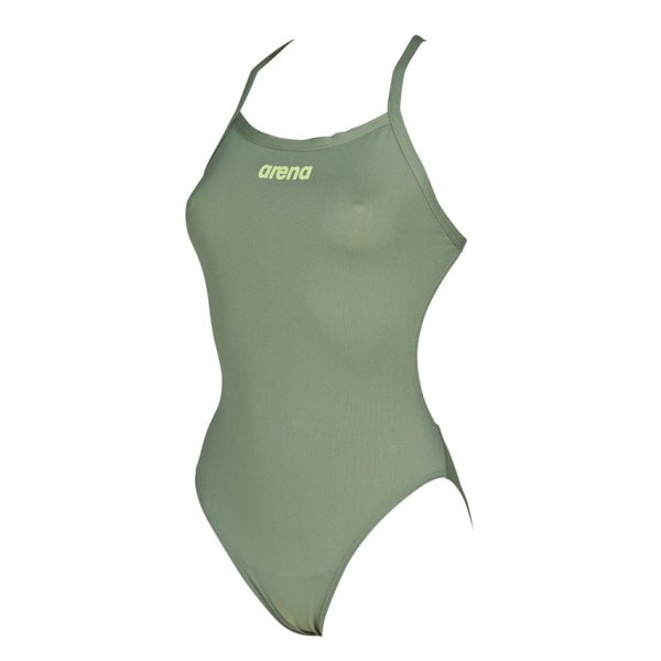 Arena Solid Light Tech Army Green High Leg Swimsuit
