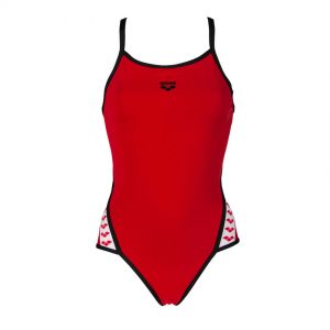 Red Arena Team Stripe Swimsuit