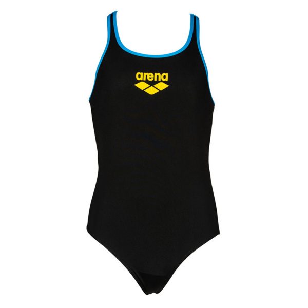 Arena BigLogo Girls Black Blue Swimsuit
