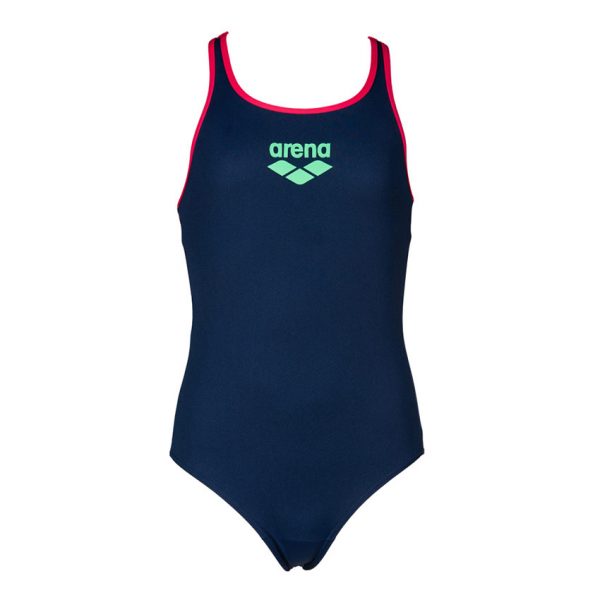 Arena BigLogo Girls Navy / Pink Swimsuit