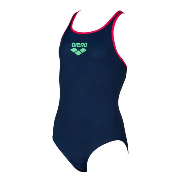 Arena BigLogo Girls Navy / Pink Swimsuit