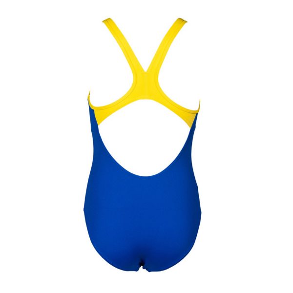 Arena BigLogo Girls Neon Blue Swimsuit