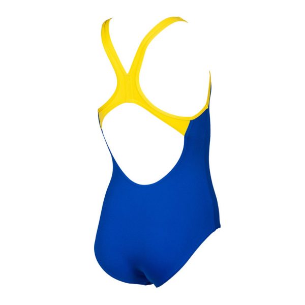Arena BigLogo Girls Neon Blue Swimsuit