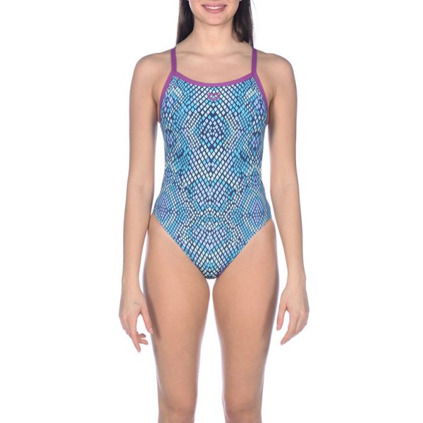Arena Blue Snakeskin Swimsuit