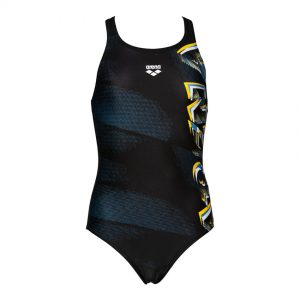 Black Arena Girls Draft Swimsuit