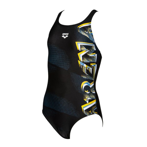 Black Arena Girls Draft Swimsuit