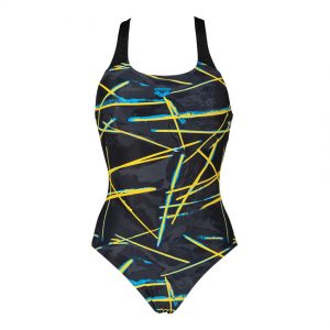 Black Arena Light Beams Swimsuit