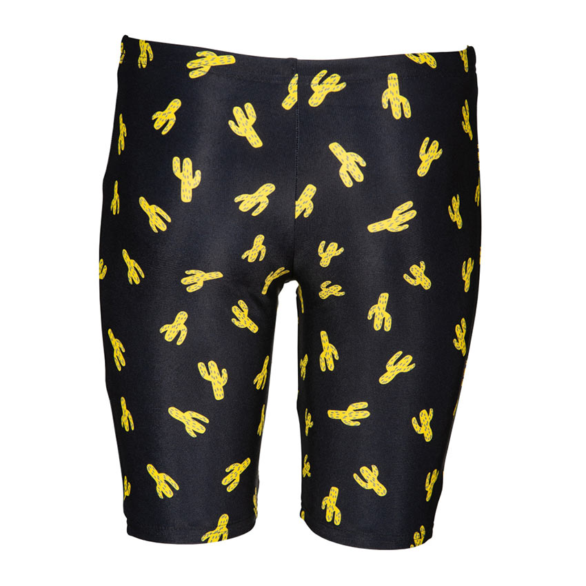 Arena boys' Cactus jammers feature a striking yello cactus design