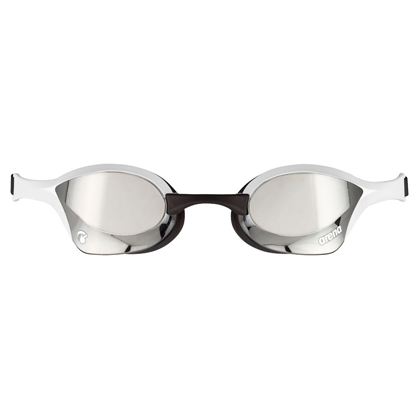 White Silver Arena Cobra Ultra Swipe Goggles, perfect for racing