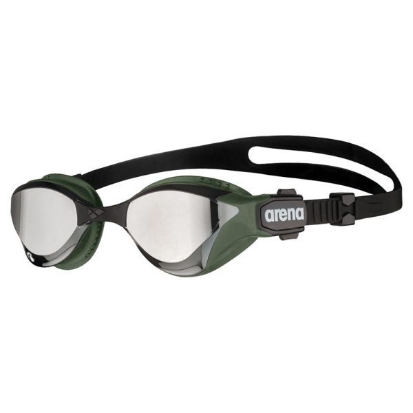 Arena Cobra Tri Swipe Mirror Goggles - Silver Army