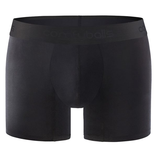 Comfyballs Black Microfibre Boxer - Long