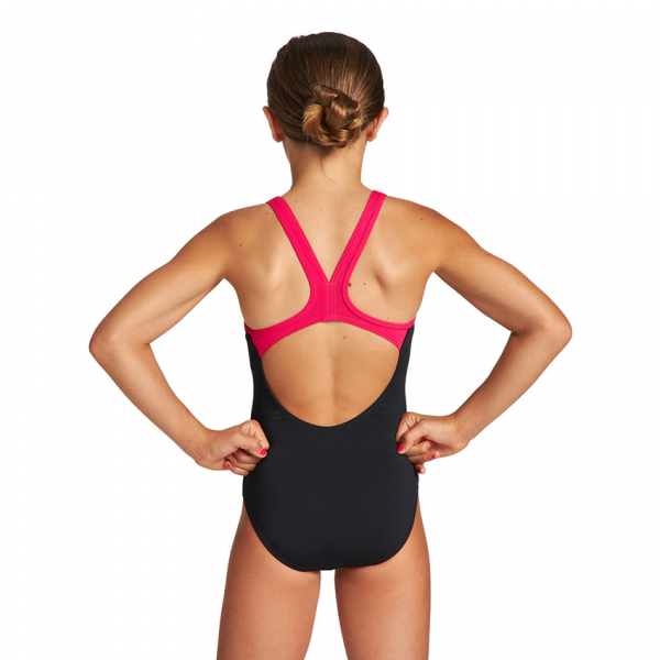 Arena BigLogo Girls Black Rose Swimsuit