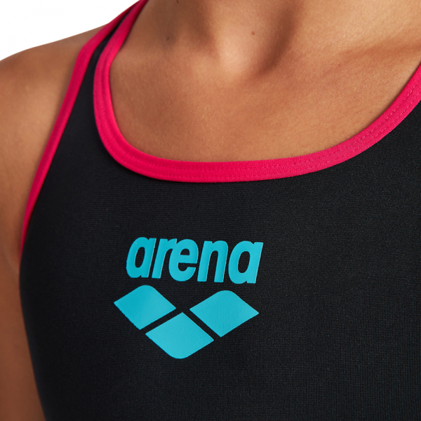 Arena BigLogo Girls Black Rose Swimsuit