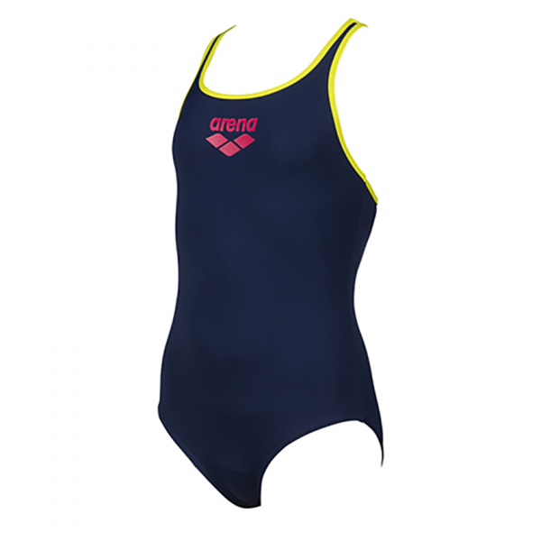 Arena BigLogo Girls Navy Green Swimsuit