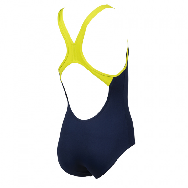 Arena BigLogo Girls Navy Green Swimsuit