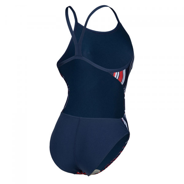 Arena Marbled Challenge Back Navy / Red Swimsuit