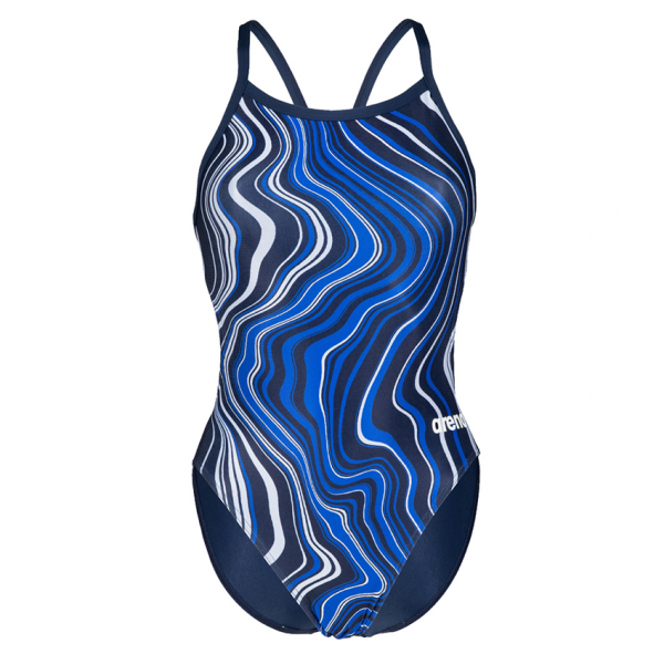 Arena Marbled Challenge Back Navy Swimsuit