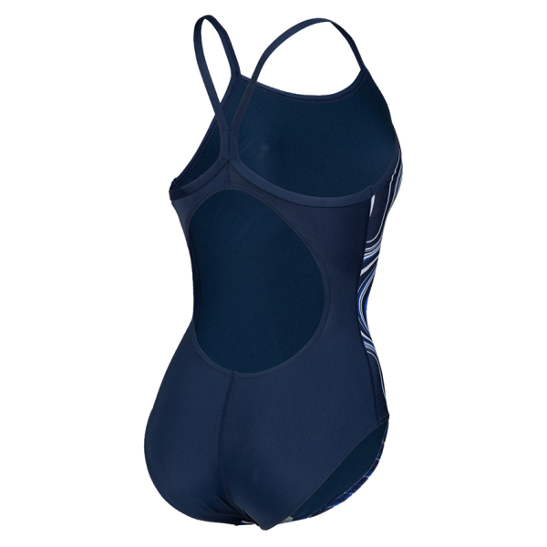 Arena Marbled Lightdrop Back Navy Swimsuit